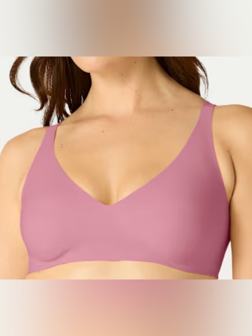 Bombas No Show Plunge Bralette - Dried Rose